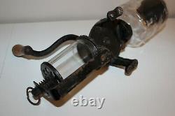 Arcade Crystal Wall Mount Coffee Grinder Hank Crank Vintage Antique