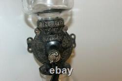 Arcade Crystal Wall Mount Coffee Grinder Hank Crank Vintage Antique