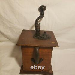 Arcade Imperial Coffee Grinder Cast Iron Handle & Crank With Label Antique 1800s