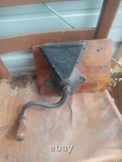 Awesome Old Primitive Unmarked Coffee Grinder Functional Very Nice