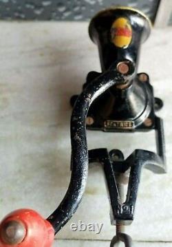 Beatrice No. 1 England Hand Coffee Grinder Casting Iron Vintage Antique