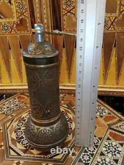 Beautiful Antique Coffee Grinder Turkish Mill Brass Spise Pepper Traditional