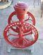 Beautiful Red Cast Iron 1887 FAIRBANKS, MORSE & Co 2 Wheel Coffee Grinder VVG