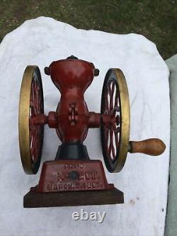 Best Antique Charles Parker Co Table Top Coffee Mill Grinder #200 March 9, 1897