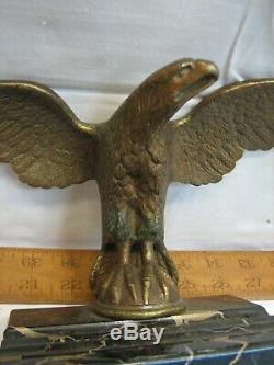 Bronze/Brass Flying Eagle Dip Pen Holder Desk Marble Finial Coffee Grinder Top
