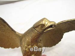 Bronze/Brass Flying Eagle Finial Coffee Grinder Flag Pole Staff Topper Figure A