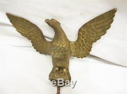 Bronze/Brass Flying Eagle Finial Coffee Grinder Flag Pole Staff Topper Figure B
