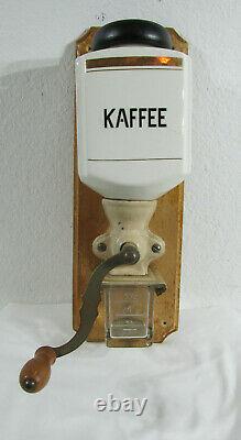 CA Lehnartz Porcelain Coffee Grinder Wall Mount Antique 20s 30s Retro decor