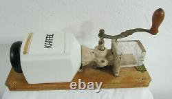 CA Lehnartz Porcelain Coffee Grinder Wall Mount Antique 20s 30s Retro decor