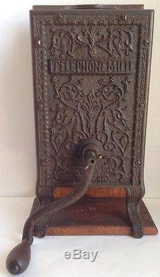 COFFEE GRINDER antique Arcade Telephone Mill TELEPHONEMILL rare KITCHEN store