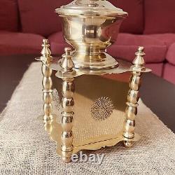 Charming Vintage Brass Coffee Grinder, Handcrafted, France, Mid-20th Century