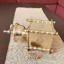 Charming Vintage Brass Coffee Grinder, Handcrafted, France, Mid-20th Century