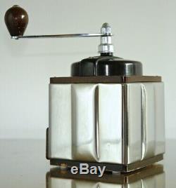 Circa 1946 Bakelite Stainless Wood Vintage PEUGEOT COFFEE GRINDER
