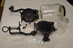 Classic Antique Victorian Era Arcade Crystal #3 Wall Mount Coffee Grinder MILL