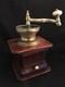 Coffee Grinder 19th Century Wood Bronze Antique French Coffee Grinder