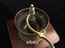 Coffee Grinder 19th Century Wood Bronze Antique French Coffee Grinder