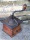 Coffee Grinder Antique Victorian Ornate Cast iron with Handle & wood with Drawer