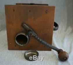 Coffee Grinder CHALLENGE FAST GRINDER No. 1080 Paper Label Antique Wooden