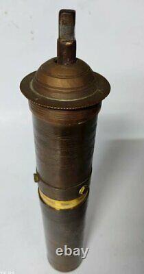 Coffee Grinder Copper Vintage Mill Hand Heavy Brass Decorated Antique Stamped