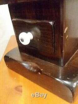 Coffee Grinder Lamp Large Rustic Vintage Americana Antique Brass Pine Glass