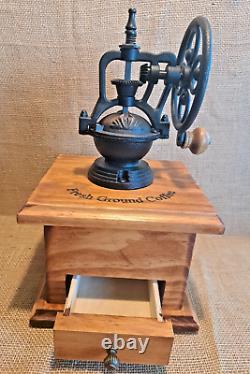 Coffee Grinder, Mill, Beautifully Engraved, Hand Crafted