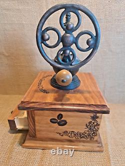 Coffee Grinder, Mill, Beautifully Engraved, Hand Crafted