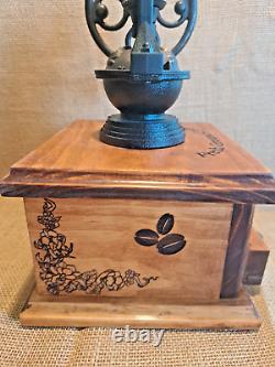 Coffee Grinder, Mill, Beautifully Engraved, Hand Crafted