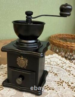 Coffee Mill Grinder SHOWA RETRO Vintage Antique Black interior decoration Japan