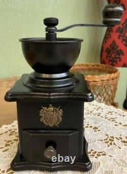 Coffee Mill Grinder SHOWA RETRO Vintage Antique Black interior decoration Japan