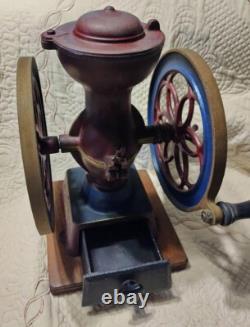 Coffee Mill Star Coffee Rare Item Antique Cast Iron Manual Coffee Mill