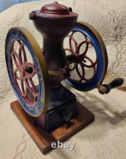Coffee Mill Star Coffee Rare Item Antique Cast Iron Manual Coffee Mill