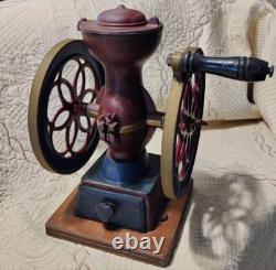 Coffee Mill Star Coffee Rare Item Antique Cast Iron Manual Coffee Mill