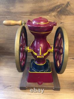 Coffee mill, FUJI, manual type, cast iron, antique, vintage, large, from Japan