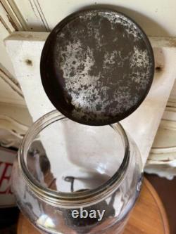 Coffee mill, Parker grinder, extra large glass wall-mounted, rare retro, 1917