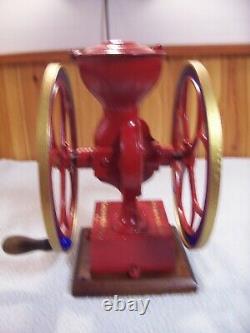 Coles No. 2 two wheel coffee grinder/Very good cond. /Recently refurbished