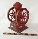 Countertop Antique Cast Iron Coffee Grinder Mill 6 3/4 wheels John Wright Inc