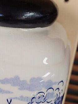 Delft Blue Windmill West Germany Ceramic Coffee Grinder Wall Mount