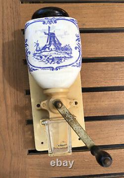 Delft Dutch Wall Coffee Mill Grinder Vintage Zassenhaus Holland