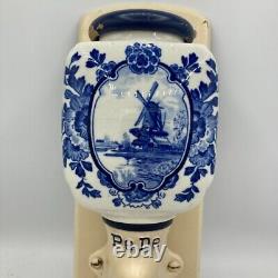 Dutch Delft Wall Coffee Mill PeDe BLUE Grinder Retro Vintage Zassenhaus era RARE