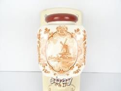 Dutch Delft Wall Coffee Mill PeDe Grinder Orange Retro Vintage (Zassenhaus era)