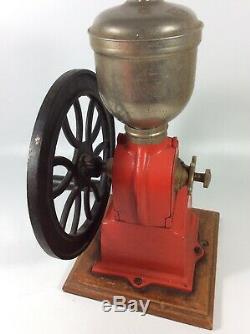 ELMA Single Wheel Antique Cast Iron Coffee Grinder Coffee Mill ORIGINAL 1930's