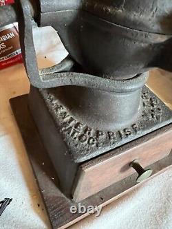 ENTERPRISE Antique Cast Iron Coffee Grinder MFG CO. Philadelphia