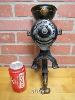 ENTERPRISE MFG CO No 0 PHILA USA Antique Cast Iron Coffee Grinder Detailed