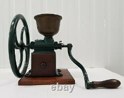 ERLY COFFEE GRINDER PEUGEOT FRERES MODEL C2 late 1800's BRASS HOPPER FRANCE