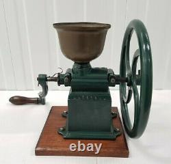 ERLY COFFEE GRINDER PEUGEOT FRERES MODEL C2 late 1800's BRASS HOPPER FRANCE