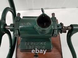 ERLY COFFEE GRINDER PEUGEOT FRERES MODEL C2 late 1800's BRASS HOPPER FRANCE