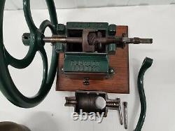 ERLY COFFEE GRINDER PEUGEOT FRERES MODEL C2 late 1800's BRASS HOPPER FRANCE