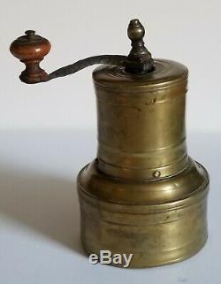 Early 19th Century Brass Coffee Grinder