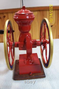 Early Coles No. 2 two wheel coffee grinder/Very good cond. /Recently refurbished