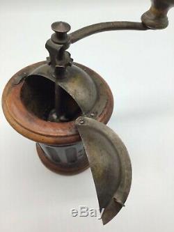 Early ITALIAN F & B Tre Spade Round Coffee Grinder Trespade FB Italy antique